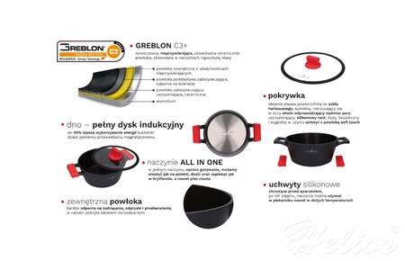 Zwieger Garnek z pokrywką 20 cm - OBSIDIAN  - zdjęcie duże 1