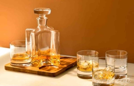 Sety do  Komplet do whisky z dębową tacą  Krosno Glass    Sterling OAK (1634)