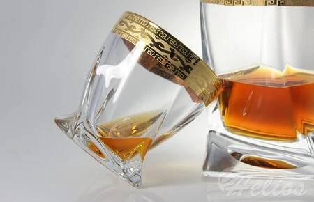 Bohemia Komplet do whisky - QUADRO RICH GOLD (whisky set 1+6)  - zdjęcie duże 3