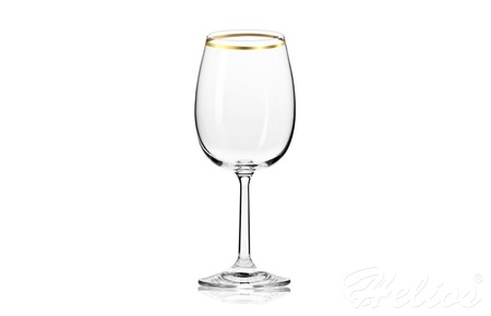 Krosno Glass S.A. Kieliszki do wina 350 ml - BASSIC Glass / Złoty Pasek (FKMA357)  - zdjęcie duże 1