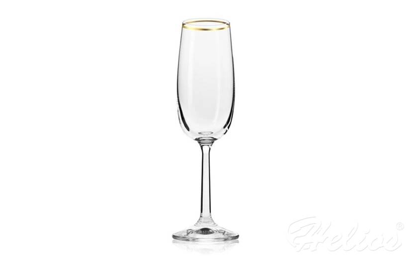 Kieliszki do szampana 170 ml - BASSIC Glass / Złoty Pasek (FKMA357)